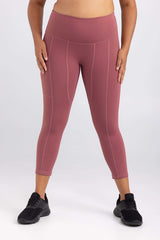 Sweat Resistant Activewear | 7/8 Length Leggings - Dusty Rose