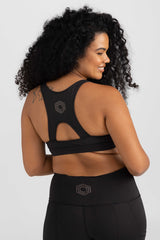 invisiSweat Classic Racer Back Crop - Charcoal Black (Final Sizes)