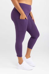 7/8 Length Tights - Deep Aubergine Leggings | Idea Athletic