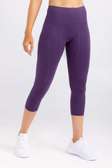 7/8 Length Tights - Deep Aubergine Leggings | Idea Athletic